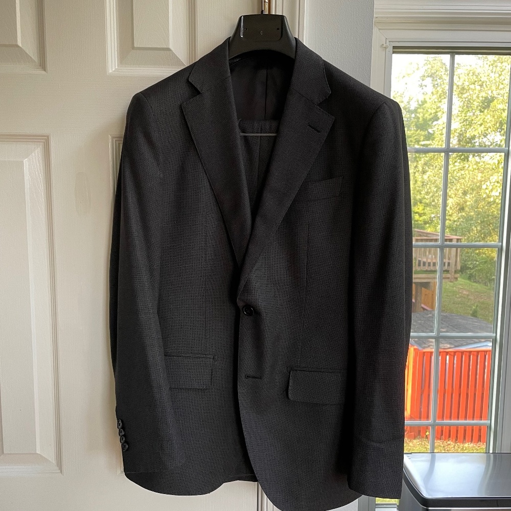 Spier & Mackay charcoal birdseye suit size 36S contemporary
